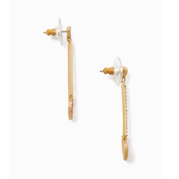 Kate Spade • Yours Truly Heart to Heart Earrings - Picture 3 of 4